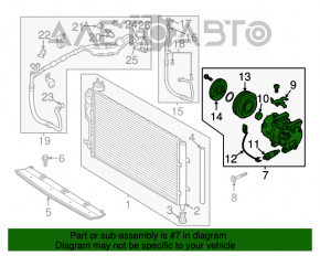 Compresorul de aer condiționat pentru Kia Forte 4d 14-18 1.8 dual AC