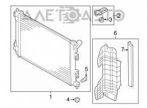 Deflectorul radiatorului stânga Kia Forte 4d 14-16 pre-restilizare