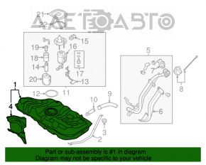 Топливный бак Kia Forte 4d 14-18