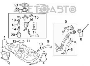 Топливный бак Kia Forte 4d 14-18