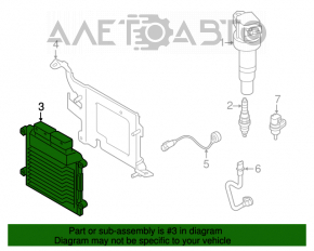 Modulul ECU al motorului Kia Forte 4d 14-16, versiunea pre-restilizare, 1.8, cutie de viteze automată