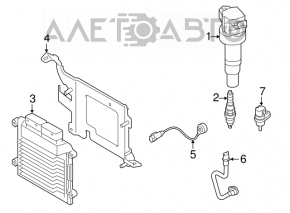 Modulul ECU al motorului Kia Forte 4d 14-16, versiunea pre-restilizare, 1.8, cutie de viteze automată