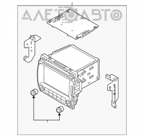 Monitor, display, navigație Kia Forte 4d 14-18