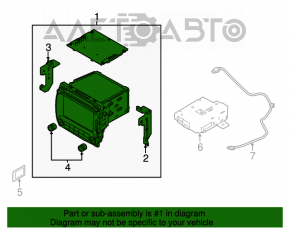 Monitor, display, navigație Kia Forte 4d 14-18