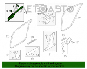 Capacul amortizorului din față dreapta Kia Forte 4d 14-16 pre-restilizare