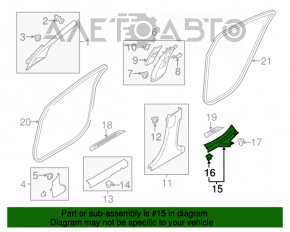 Capacul pragului din spate stânga Kia Forte 4d 14-18