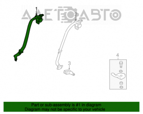 Centura de siguranță spate stânga pentru Kia Forte 4d 14-18, culoare neagră.