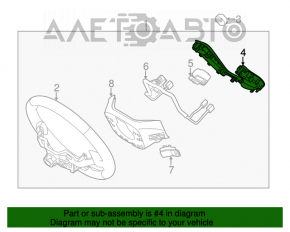 Butonul de control de pe volanul Kia Forte 4d 14-18 pentru controlul de croazieră.