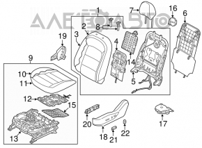 Водительское сидение Kia Forte 4d 14-18 без airbag