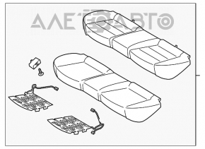 Задний ряд сидений 2 ряд Kia Forte 4d 14-18