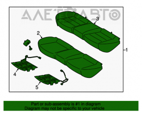 Задний ряд сидений 2 ряд Kia Forte 4d 14-18