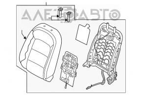 Scaun de pasager Kia Forte 4d 14-18 fără airbag.