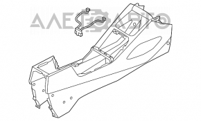 Консоль центральная подлокотник и подстаканники Kia Forte 4d 14-18