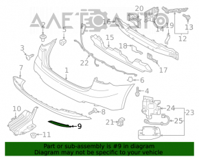 Reflector spate stânga Kia Forte 4d 14-16 pre-restilizare