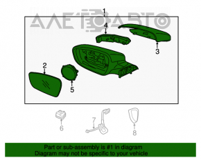 Oglindă laterală stângă Kia Forte 4d 14-16 pre-restilizare, 6 pini, semnalizator