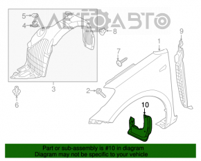 Bara de noroi din față dreapta Kia Forte 4d 14-18