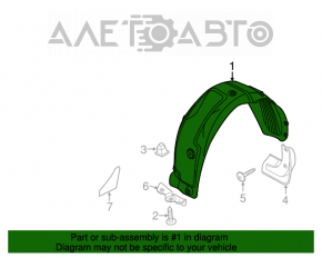 Bara de protecție spate stânga Kia Forte 4d 14-16, nou, original OEM