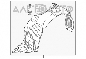 Captuseala aripa fata stanga Kia Forte 4d 14-16 dorest nou original OEM