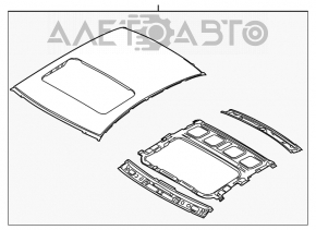 Acoperiș metalic pentru Kia Forte 4d 14-18 cu trapă.