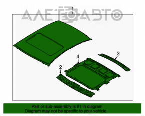 Acoperiș metalic pentru Kia Forte 4d 14-18 cu trapă.