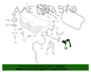 Кнопка открытия багажника Kia Forte 4d 14-18