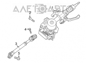 Рулевая колонка ЭУР Kia Forte 4d 14-16 дорест keyless