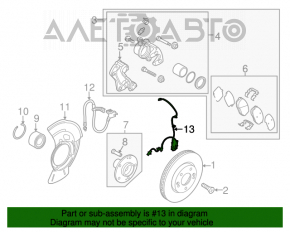 Senzorul ABS frontal stânga pentru Kia Forte 4d 14-18