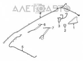 Antena aripă Kia Forte 4d 14-16 pre-restilizare