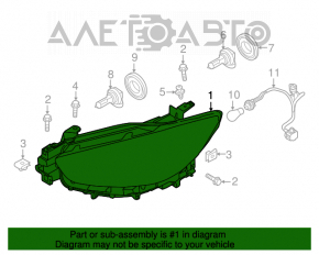 Far stânga față Mazda CX-5 13-16, gol, cu halogen