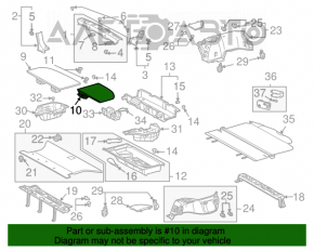 Capacul portbagajului spate stânga pentru Lexus RX300 RX330 RX350 RX400h 04-09, culoare bej, murdar.