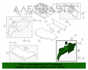 Capacul arcului stâng Lincoln MKZ 13-20 hibrid fără orificiu