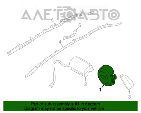 Airbagul de siguranță în volanul șoferului pentru Subaru Outback 10-14