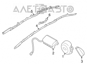 Подушка безопасности airbag пассажирская в торпеде Subaru Outback 10-14