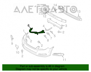 Крепление переднего бампера левое Subaru Outback 10-14 OEM