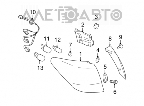 Lampa exterioară aripă stângă Subaru Outback 10-14