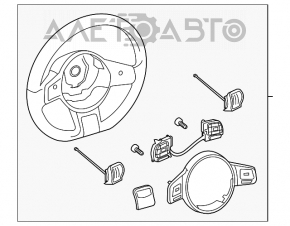 Volan gol VW Beetle 12-19 cu un capac negru fără butoane