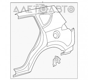 Aripa spate dreapta Toyota Rav4 13-18.