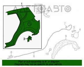 Aripa spate dreapta Toyota Rav4 13-18.