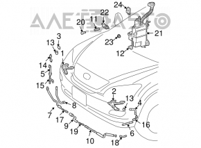 Бачок омывателя Lexus RX300 RX330 RX350 RX400h 04-09 под омыватель фар новый OEM оригинал