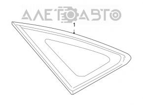 Geam din sticlă oarbă spate stânga Lexus RX300 RX330 RX350 RX400h 04-09 cu turnare nou original OEM