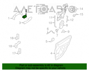 Capacul mânerului exterior al ușii din spate stânga Ford Flex 09-19