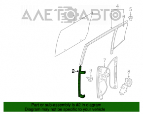 Geam ghidaj ușă spate dreapta Ford Flex 09-19