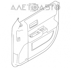 Capacul ușii, cartela din față dreapta Ford Flex 09-12, bej.