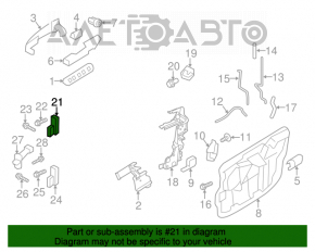 Buclele ușii din față dreapta superioară Ford Flex 09-19.