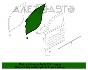 Garnitură ușă față stânga Ford Flex 09-19