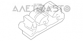 Controlul geamului electric din față, stânga, pentru Ford Flex 09-12 pre-restilizare.