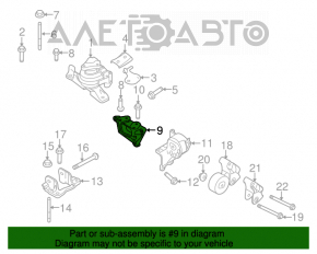 Suportul de montare a pernei motorului Ford Flex 09-12