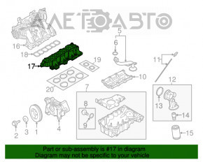 Colector de admisie partea inferioară Ford Flex 09-12 pre-restilizare