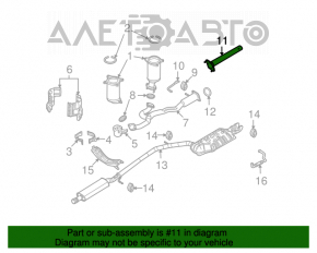 Rezonatorul sistemului de evacuare Ford Flex 09-12 este deteriorat