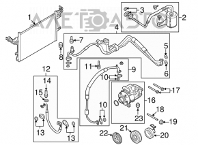 Bobina de condensare a compresorului de aer condiționat Ford Flex 09-12